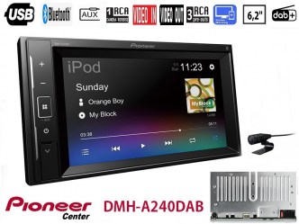 PIONEER DMH-A240BT ( + τοποθέτηση  ) 6,2''  Bluetooth   USB   υποστηρίζει Mirroring  4X50W