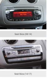 ΠΛΑΙΣΙΟ ΠΡΟΣΘΗΚΗ ΠΡΟΣΟΨΗ ACV 1 & 2 DIN για οθόνη ή R/CD Seat Ibiza ’08> 1DIN Γκρί ανοικτό
